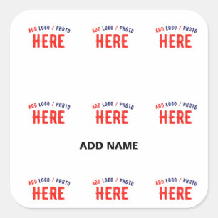 ADESIVO QUADRADO MARCA VERIFICADA BRANCA PERSONALIZÁVEL MODERNA