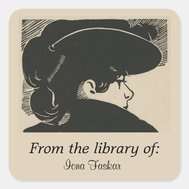 Adesivo Quadrado Marcador de Perfil de Mulheres Modas Editáveis (Frente)