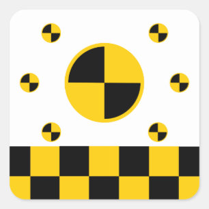 Adesivo Quadrado Marcadores do teste do impacto