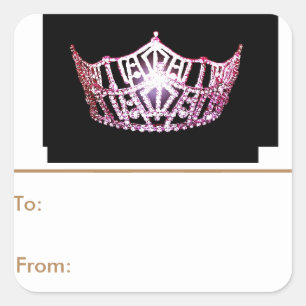 Adesivo Quadrado Marcas de presentes da Miss América Rosa Pereira