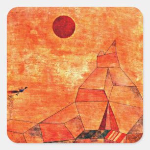 Adesivo Quadrado Marchen, pintura colorida de Paul Klee