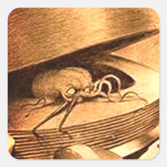 Adesivo Quadrado Marcianos Emergentes - Guerra dos Mundos (Frente)