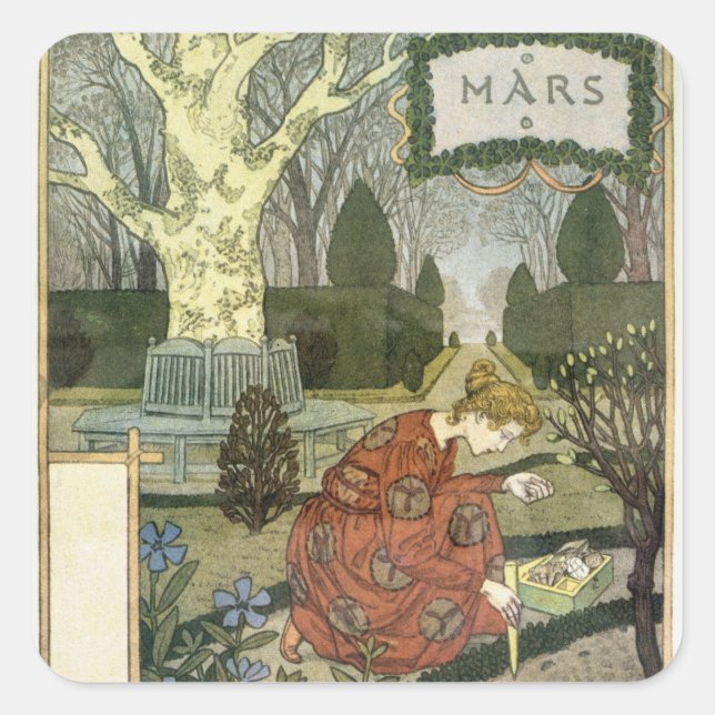 Adesivo Quadrado Março (Frente)