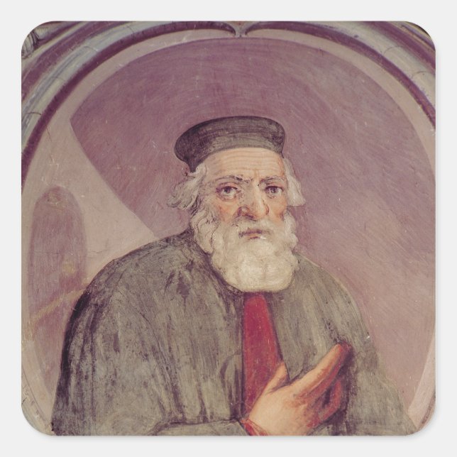 Adesivo Quadrado Marco Polo do "Sala del Mappamondo" (Frente)