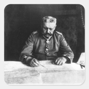 Adesivo Quadrado Marechal Paul von Hindenburg, 1914