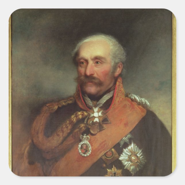 Adesivo Quadrado Marechal Príncipe Von Blucher c.1816 (Frente)