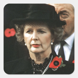 Adesivo Quadrado Margaret Thatcher Primeiro-Ministro