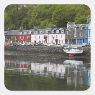 Adesivo Quadrado Margem, Tobermory, Ilha de Mull, Escócia, 2