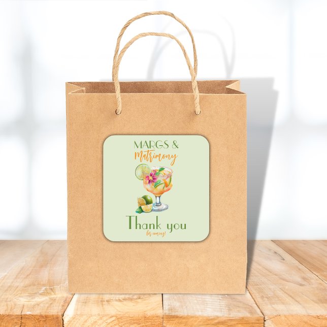 Adesivo Quadrado Margs e Matrimônio Tequila & Fiesta Despedida de S (Criador carregado)