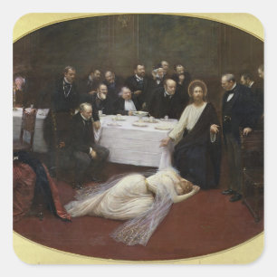 Adesivo Quadrado Maria Madalena na casa do Pharisee