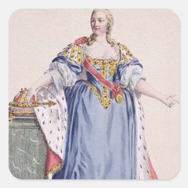 Adesivo Quadrado Maria Theresa (1717-80) Imperatriz da Áustria, de  (Frente)