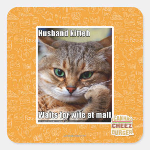 Adesivo Quadrado Marido Kitteh