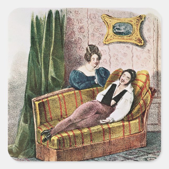 Adesivo Quadrado Marie Dorval no papel de Adele d'Hervey (Frente)