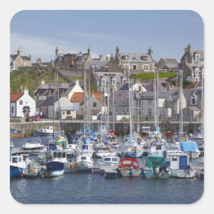 Adesivo Quadrado Marina, Findochty, Moray, Scotland, United