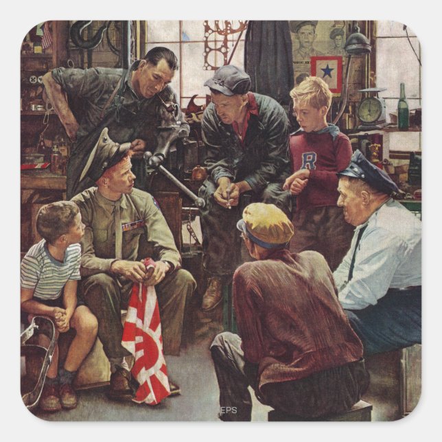 Adesivo Quadrado Marinha de Emergência (Frente)