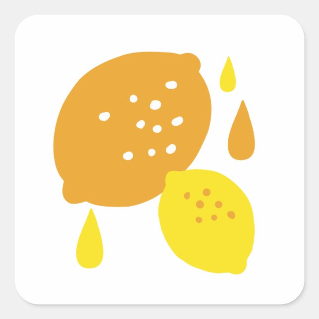 Adesivo Quadrado Marinho Blue Lemon Art - Refrescando o Citrus Desi (Frente)