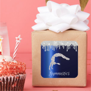 Adesivo Quadrado Marinho Blue Metallic Silver Sparkasse Gymnastics