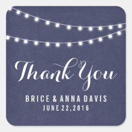 Adesivo Quadrado Marinho Blue Summer String Light Casamento Muito O