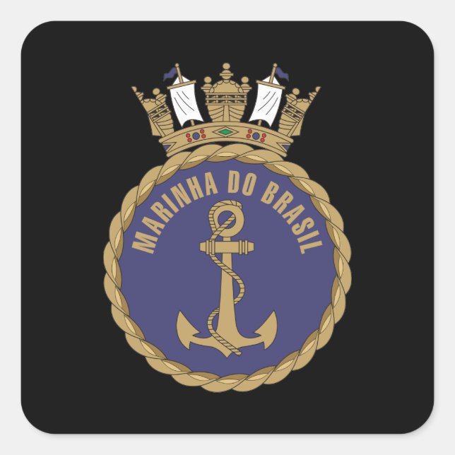 Adesivo Quadrado "Marinho brasileiro" (Frente)