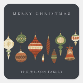 ADESIVO QUADRADO MARINHO PASTEL VERMELHO VERDE ESTAR VERDE CHIRSTMA