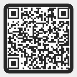 Adesivo Quadrado marketing legal de código QR personalizado preto