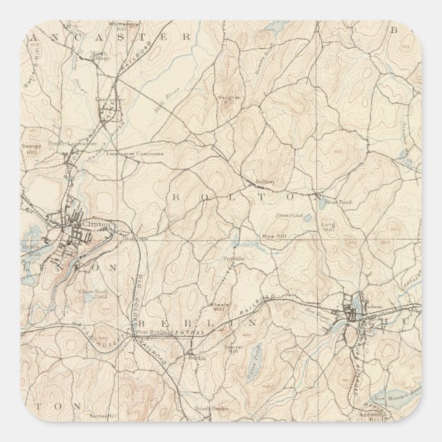 Adesivo Quadrado Marlboro, Massachusetts (Frente)