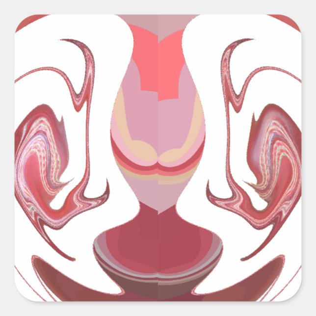 Adesivo Quadrado Maroon Majestade: Radiância Russa Texturizada Afri (Frente)