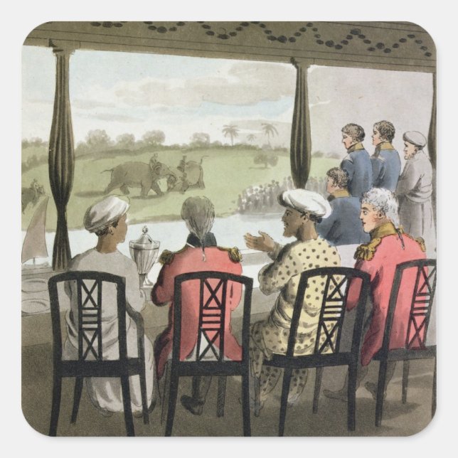 Adesivo Quadrado Marquis Wellesley e sua suíte, no Nabob de O (Frente)