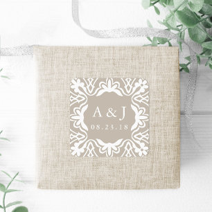 Adesivo Quadrado Marrakesh Wedding Monographic Stickers Linen Gre