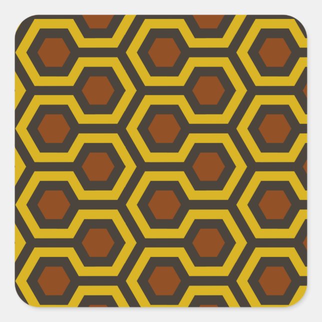 Adesivo Quadrado Marrom brilhante (Frente)