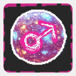 Adesivo Quadrado Mars Night