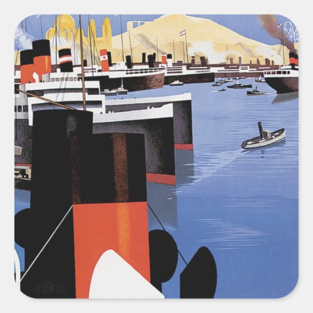 Adesivo Quadrado Marselha Poster (Frente)