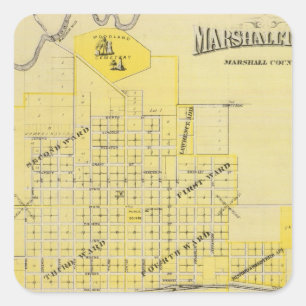 Adesivo Quadrado Marshalltown, Albion, Gilman