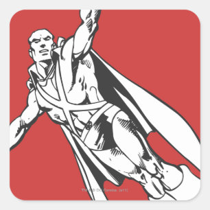 Adesivo Quadrado Martian Manhunter Soars 2