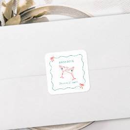 Adesivo Quadrado Martini aplaude 21 anos de Festa de aniversário