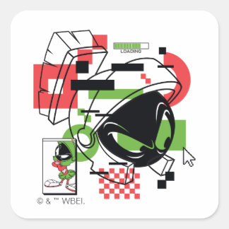 Adesivo Quadrado MARVIN THE MARTIAN™ Glitch
