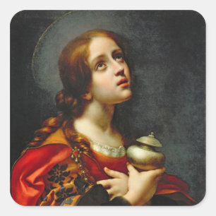 Adesivo Quadrado Mary Magdalene, 1660-70 (óleo na canvas)