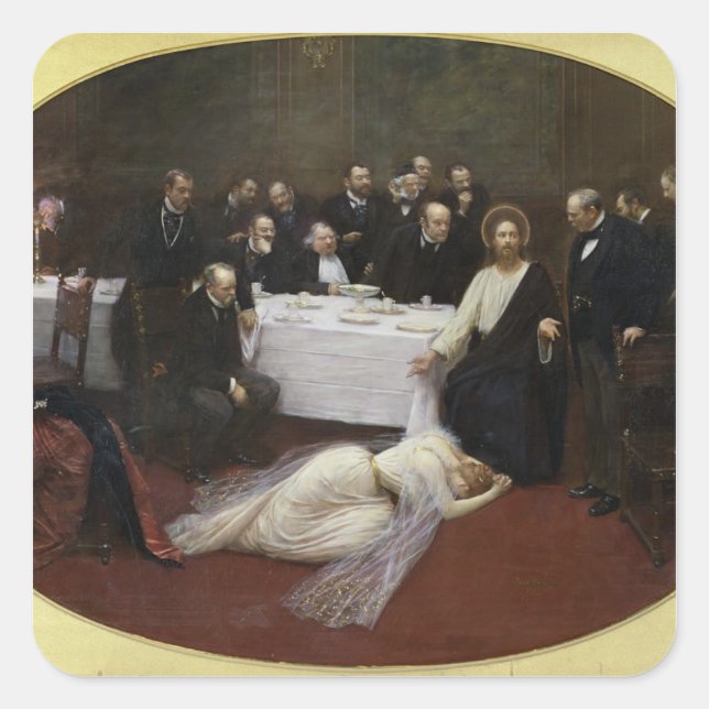 Adesivo Quadrado Mary Magdalene na casa do Farisee (Frente)