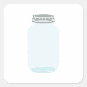 Adesivo Quadrado Mason Jar