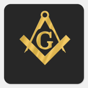 Adesivo Quadrado Masonic "Mason for Life"