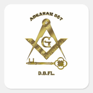 Adesivo Quadrado Masons internacionais Abraham 587