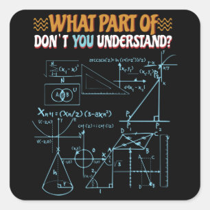 Adesivo Quadrado Matemática não é só para estudantes