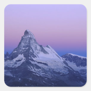 Adesivo Quadrado Matterhorn ao amanhecer, Zermatt, Alpes Suíços,