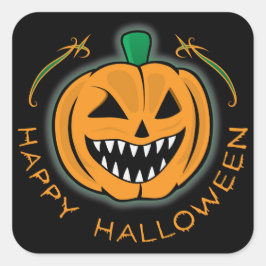 Adesivo Quadrado Mau Pumpkin
