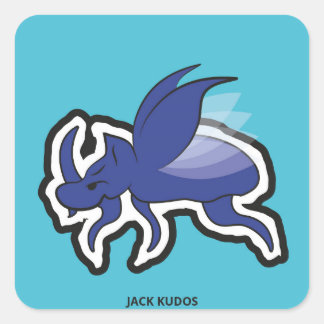 Adesivo Quadrado Mau Rhino Beetle Blue | Jack Kudos