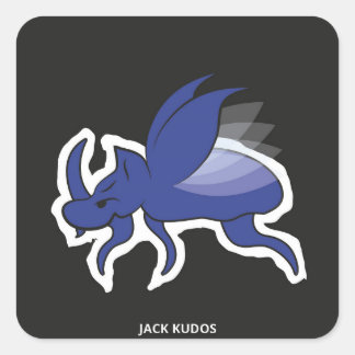 Adesivo Quadrado Mau Rhino Beetle Dark Cinza | Jack Kudos