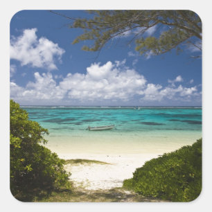 Adesivo Quadrado Maurícia, Maurícia Oriental, Belle Mare, Leste