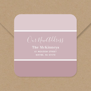 Adesivo Quadrado Mauve Paint Swatch Novo Endereço