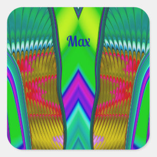 Adesivo Quadrado MAX ~ 3D multicolorido ~