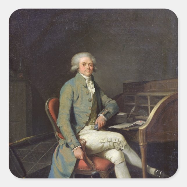 Adesivo Quadrado Maximilien de Robespierre (Frente)